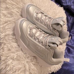 Platforms Ladies Frosted Silver